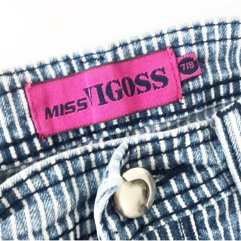 Miss Vigoss pinstriped denim shorts